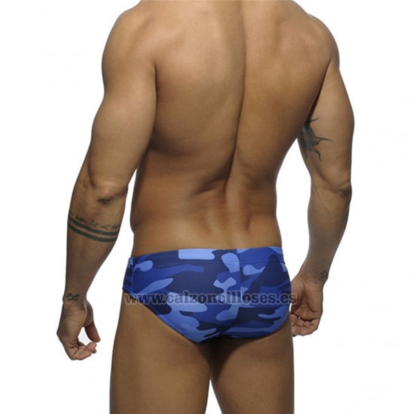 Slip Natacion Addicted Hombre Camuflaje Azul 